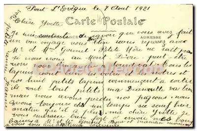 Pont-l'Évêque (Calvados) — La Touques i Katedra Świętego Michała — J. Thématre, wydawca — Rewers
