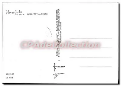 Le Port — Port-en-Bessin — Edições La Cigogne — Verso