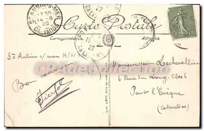 Saint-Aubin-sur-Mer — As Falésias — LL. — N°33 — Verso