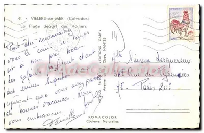 Villiers-sur-Mer — A praia de saída dos barcos — Edições Gaby, Nantes — Verso