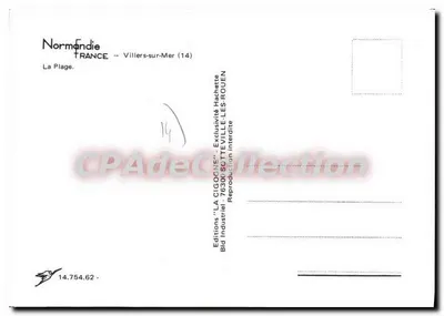 Villers-sur-Mer — La Plage — Éditions 'LA CIGOGNE' — Verso