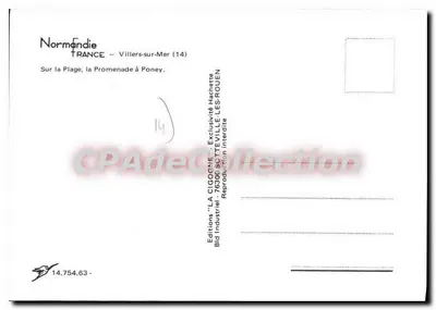 Passeio a cavalo — Villers-sur-Mer — LA CIGOGNE — Verso