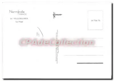 A Cegonha — praia animada — Edição La Cigogne, Bohérand rua de la Machelette, Les Houven — Verso