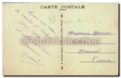 Villerville-sur-Mer — La Plage — G. Artaud, uitgever van de Closse, n°30 — Achterkant