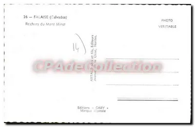 Falaise (Calvados) — Rocce del Mont Mirat — Edizioni Gaby — Verso