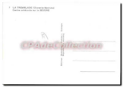 La Tremblade — Centro ostrícola na Seudre — Edições Thébâle, Limoges — Verso
