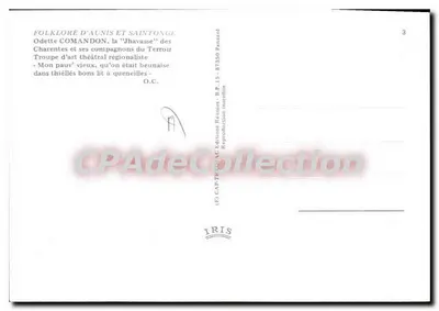 Odette COMANDON, de "Jhavasse" van de Charente en haar medewerkers van het Territorium — Regionale theatergroep — Éditions Réunies, Panazol — Achterkant