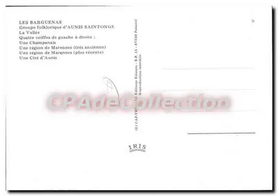 Cztery czapki guasze po prawej stronie — Les Barguenas — wydawca IRIS, nr 9 — Rewers
