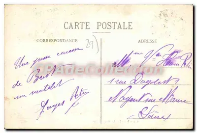 Brest - O Cours d'Ajot — carta postal n°144, editada por uma impressora local — Verso