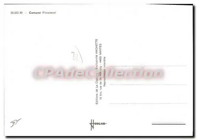 Camaret-sur-Mer — Estação Balnear — Éditions de La Cigogne — Verso