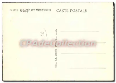 Camaret-sur-Mer — O Bourg — Edição G.-L. Arlaud, Lyon — Verso