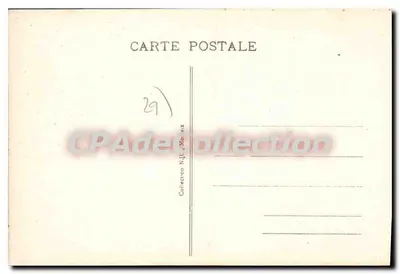 Carantec (Finistère) — Widok plaży La Grève Blanche przy pełnej mierze — Wydawca nieznany, nr 14 — Rewers