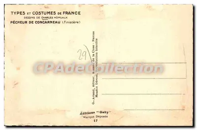 Visser van Concarneau — tekeningen van Charles Homualk — Éditions Gaby — Achterkant