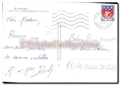 Concarneau — Herinnering aan Concarneau — Uitgaven Griff — n° 295/553 — Achterkant