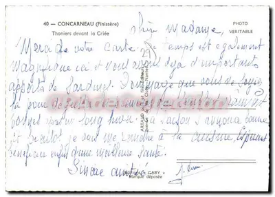 Tonery przed Criée — Concarneau (Finistère) — Gaby — Rewers