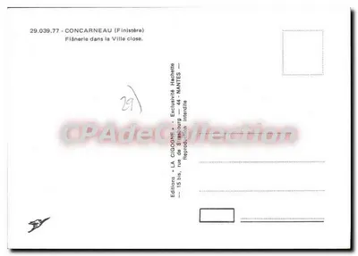Concarneau — Paseo por la Ciudad cerrada — Ediciones LA CIGOGNE — Reverso
