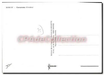 Concarneau — Peixes em primeiro plano — Edições de La Cricipu Hachette — Verso