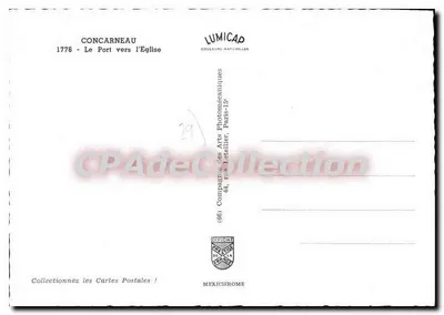 Concarneau — O Porto em direção à Igreja — Lumicap — Verso