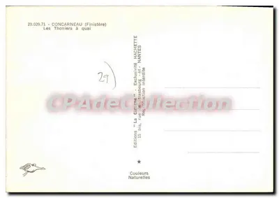 Concarneau (Finistère) — I Thonieri al molo — Edizioni "La Cigogne" — Verso