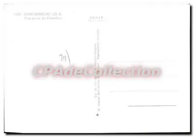 Concarneau (29 S) — Visão tirada do Cabellou — Editor EDICAP — Verso