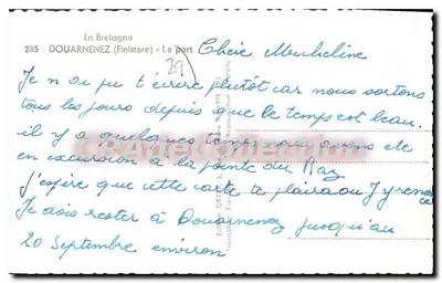Port Douarnenez — widok portu z łodziami — Greff — Rewers