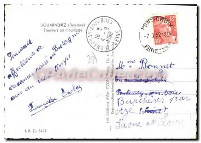Thoniers w przystani — Douarnenez (Finistère) — Jison — Rewers