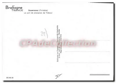 Port turystyczny Tréboul — Douarnenez (Finistère) — Éditions La Cigogne, Nantes — Rewers