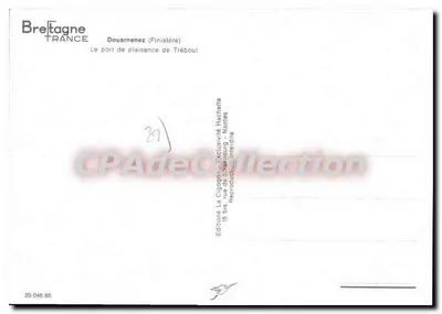 Douarnenez (Finistère) — El puerto de recreo de Tréboul — Ediciones La Cigogne — Reverso