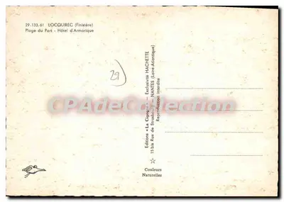 Locquirec — Spiaggia del Porto - Hotel d'Armorique — Edizioni « La Cigogne » — Verso