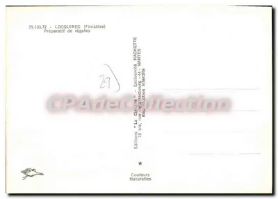 Locquirec (Finistère) — Preparação para regatas — Edições "La Cigogne" — Verso
