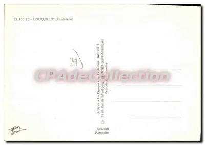 Locquirec — plaża i port — Wydawnictwo « La Crème » Hachette — Rewers
