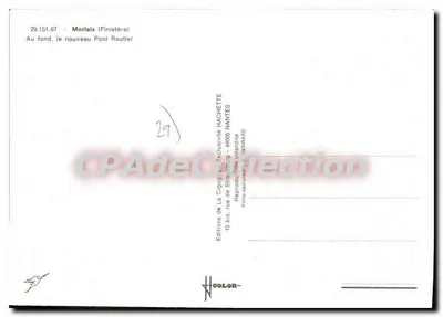 Moralx (Finistère) — widok z powietrza mostu i wsi — La Cigogne — Rewers