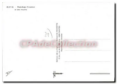 Pont-Aven et ses Moulin — Éditions de La Cigogne, Hachette, Nantes — Verso