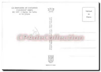 Plouescat — widok panoramiczny — Wydawnictwo Art JOS, nr MX 1572 — Rewers