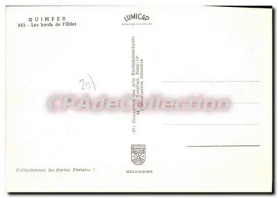 Quimper — As margens do Odet — Lumicap — Verso