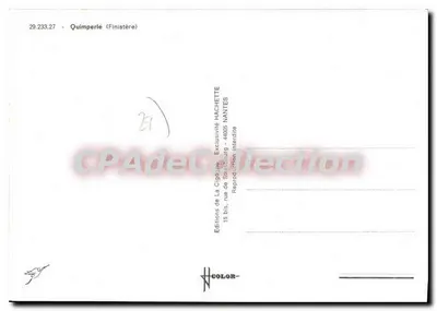 Quimperlé — widok panoramiczny — Wydawnictwo La Cigogne, Nantes — Rewers