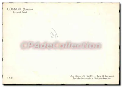 Quimperlé (Finistère) — Most kwitnący — Les Éditions d'Art YVON — Rewers