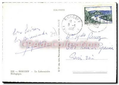 Roscoff — Laboratorium Biologiczne — Cie des Arts Photomécaniques — Rewers