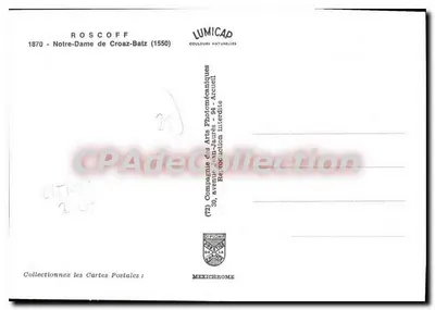 Roscoff — Katedra Najświętszej Maryi Panny z Croaz-Batz (1550) — IRIS — Rewers