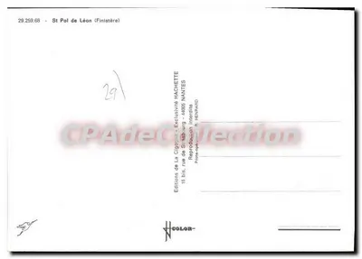Saint-Pol-de-Léon — widok z lotu — Wydawnictwo La Cigogne — Rewers