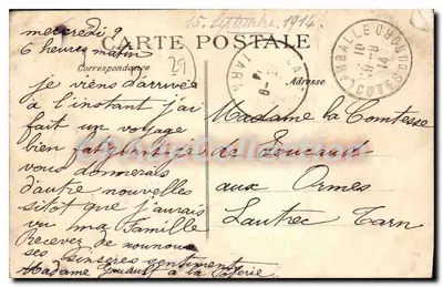 Jovem menino de Pont-l'Abbé e jovem menina de Rosporden — Trajes bretones — Editor E.D. n° 161 — Verso