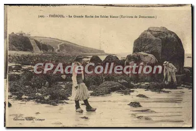 Tréboul - A Grande Roche dos Areias Brancas (Ao redor de Douarnenez) — Coleção Villard, Colmper — n° 3293
