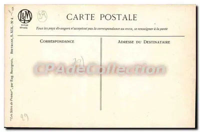 Côte de Penmarc'h — Küstenlandschaft — Verlag J.&M. Manque Dérosée, Serie S.XIX-N.4 — Rückseite