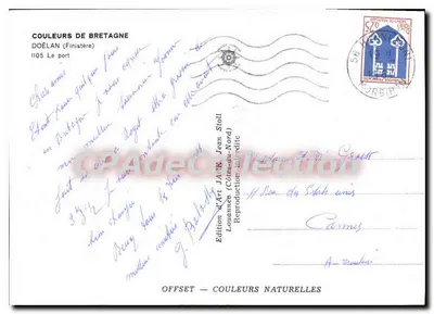 Doélan (Finistère) — O porto — Édition d'Art JACK — Verso