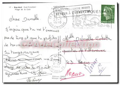 Praia da Cale — Beg-Meil (Sul do Finistère) — Edições GABYCOLOR — Verso