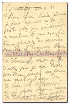 Grenoble - Praça Victor-Hugo e os Fortes — Edição R. Bearcier, n°61 — Verso