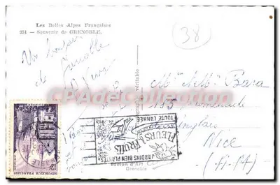 Grenoble — Souvenir de Grenoble — Les Belles Alpes Françaises, nr 951 — Rewers