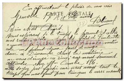 Grenoble — Panorama brzegów i wzgórza Moucherotte — ER. n°821 — Rewers