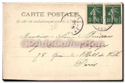 Grenoble — Ogród Urzędu Miasta — Kolekcja Fabryki Czap, A. Favrl, Grenoble, N° 26 — Rewers
