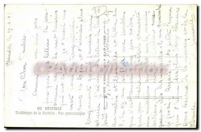 Grenoble — widok panoramiczny z teleferyku Bastille — wydawca G.A.P. nr 492 — Rewers